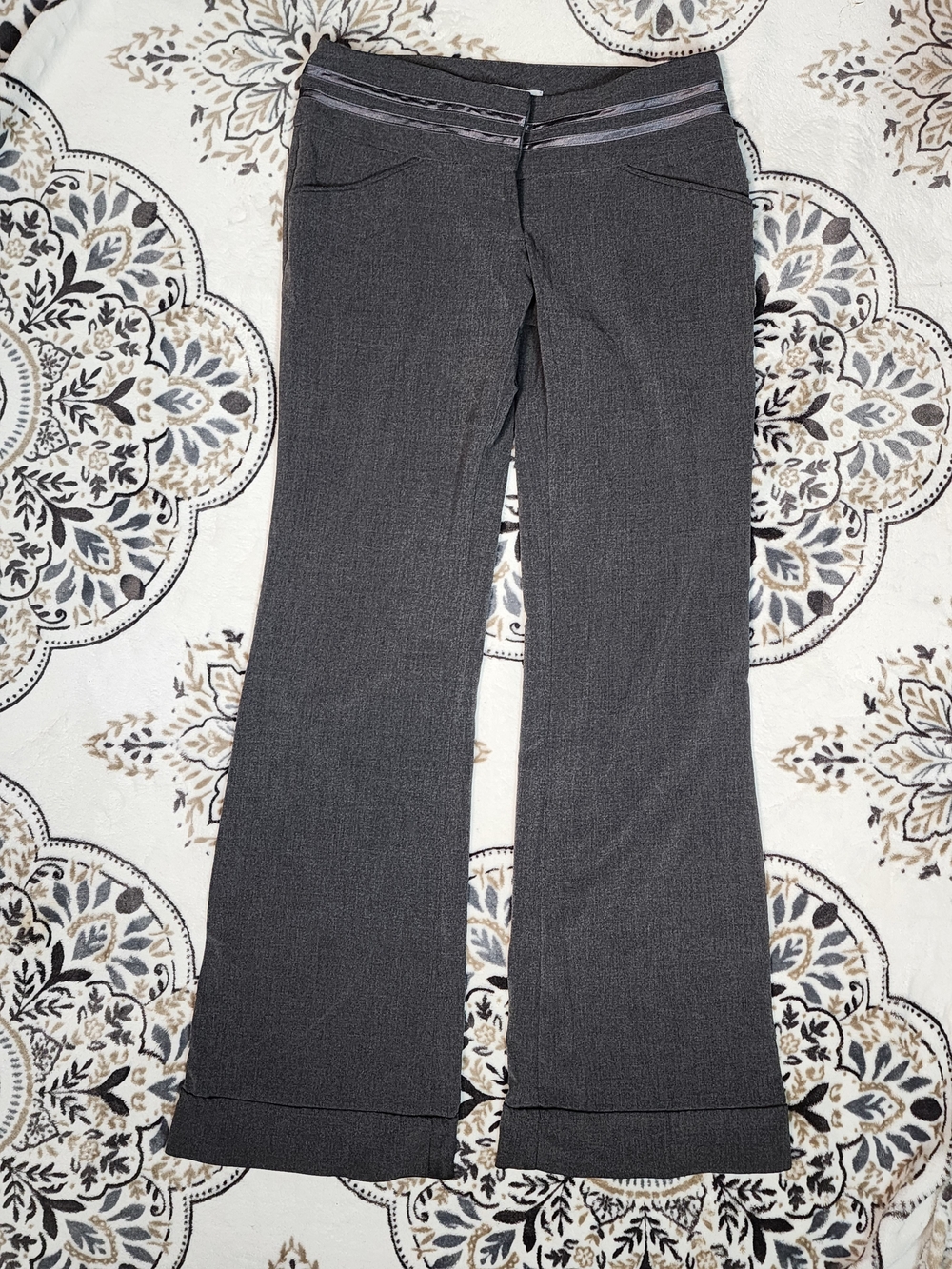 Charlotte Russe Dark Gray Boot Cut Dress Pants
